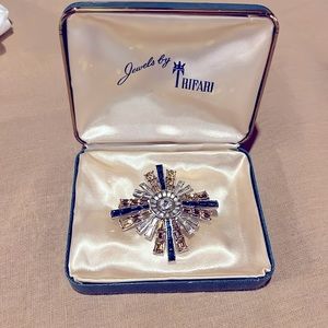 Extremely rare Crown Trifari cross brooch @1955 in original box.
